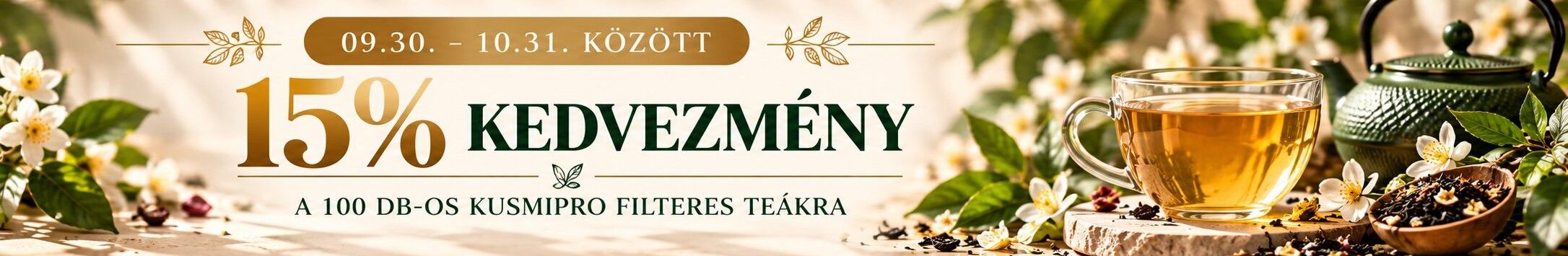 Kusmi teák – 15% kedvezmény Kusmi teák – 15% kedvezmény