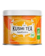 Kusmi, AquaExotica bio  gyümölcstea trópusi gyümölcsökkel, szálas fémdobozos, 100 g