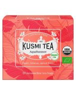 Kusmi, AquaSummer bio gyümölcstea almával és barackkal, 20 db muszlinfilter, 40 g