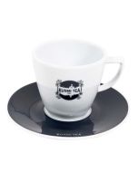 Kusmi, szürke porcelán teáscsésze alátéttel, 2,2 dl