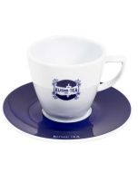 Kusmi, kék porcelán teáscsésze alátéttel, 2,2 dl