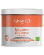 Kusmi, Organic Immune Defense Ritual, bio immunerősítő trópusi gyümölcsös zöld-, mate teakeverék, szálas fémdobozos, 100 g