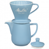 Melitta, Pour over set porcelán kávéfőző, kék