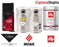 Dolce Vita prémium olasz szemes kávé válogatás – Cellini, illy, MOAK