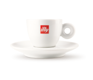 illy logós eszpresszó csésze tányérral