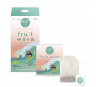 JUST T Fruit Wave zöld tea papaya maracuja ízzel duplakamrás filteres bio lebomló csomagolás