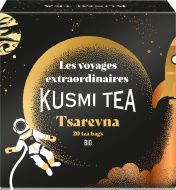 Kusmi Christmas Tea, Organic Tsarevna 2025 fűszeres fekete tea narancs, kardamom, fahéj ízzel, 20 db muszlinfilter, 40 g
