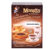 Moretto, fehércsokis tasakos forrócsoki por