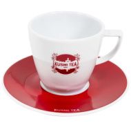 Kusmi, bordó porcelán teáscsésze alátéttel, 2,2 dl
