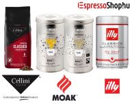 Dolce Vita olasz szemes prémium kávécsomag Cellini MOAK illy